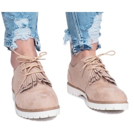 Mocassini beige con frange Crushing Hard 1