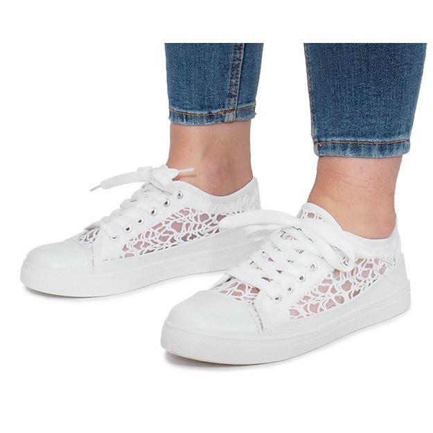 Sneakers bianche traforate Dolita bianco 1