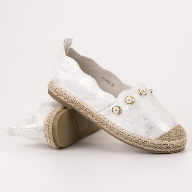 SHELOVET Espadrillas Con Perle grigio 1