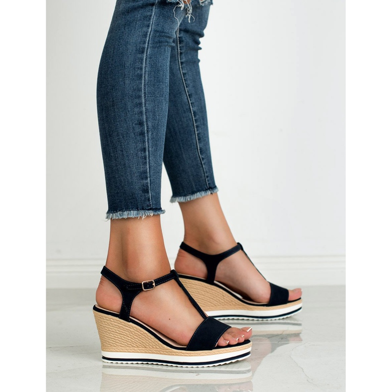 Anesia Paris Sandali blu navy chiaro 1