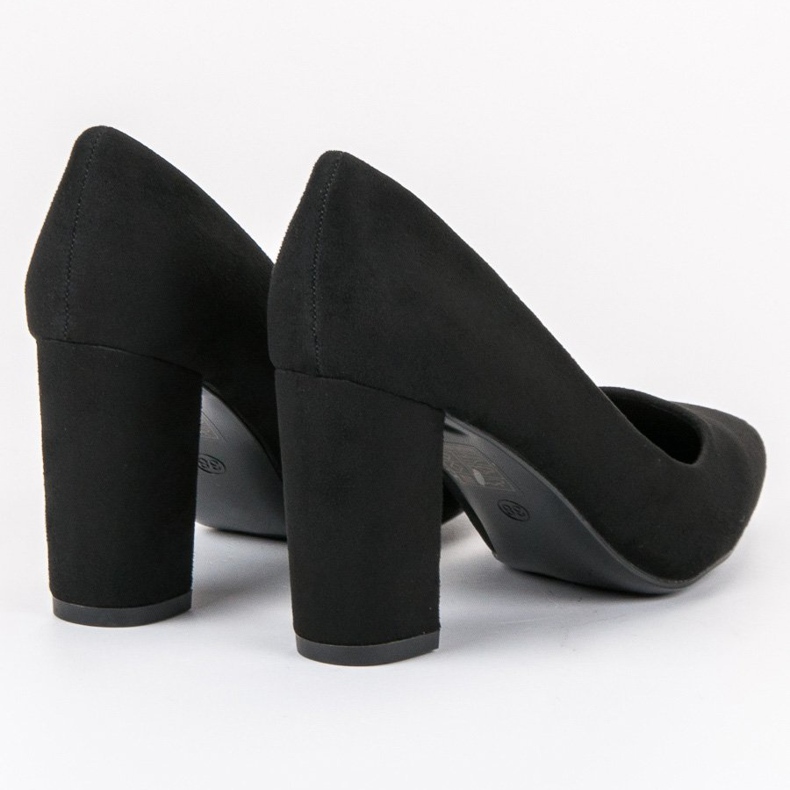 SHELOVET Décolleté in pelle scamosciata nero 1