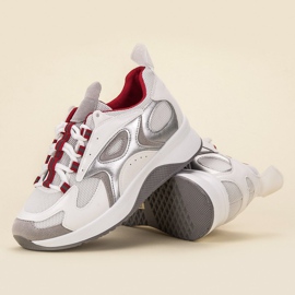 SHELOVET Scarpe sportive comode bianca grigio 1