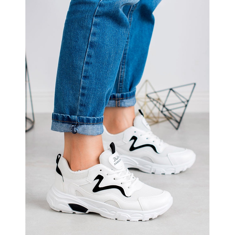 SHELOVET Scarpe sportive stringate bianco 2