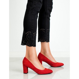 Queen Vivi Décolleté in pelle scamosciata rosso 2