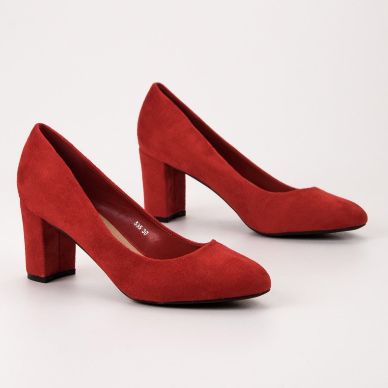 Queen Vivi Décolleté in pelle scamosciata rosso 1