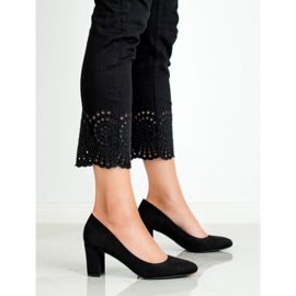 Queen Vivi Décolleté in pelle scamosciata nero 1