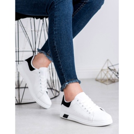 Ideal Shoes Scarpe sportive da donna bianca 2