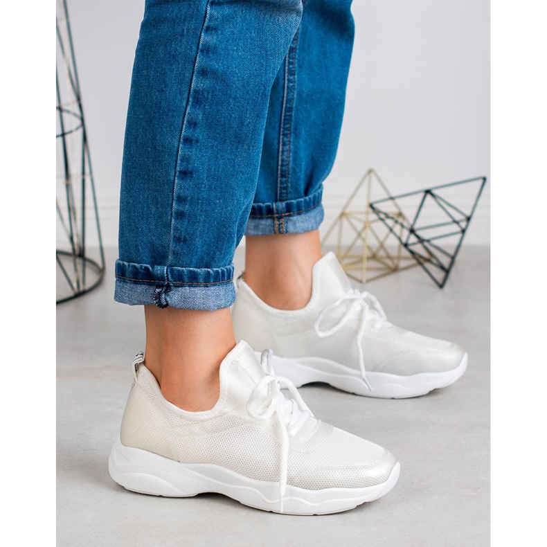 SHELOVET Scarpe sportive slip-on bianca 2