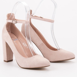 Ideal Shoes Décolleté allacciate con fibbia marrone 1