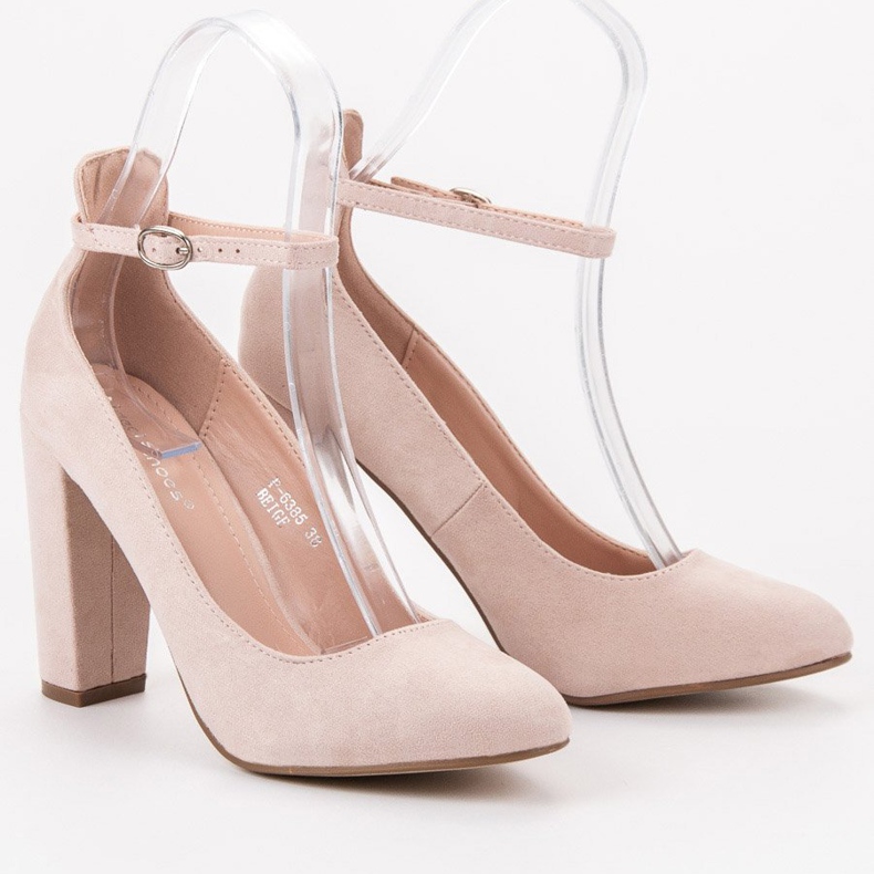 Ideal Shoes Décolleté allacciate con fibbia marrone 1