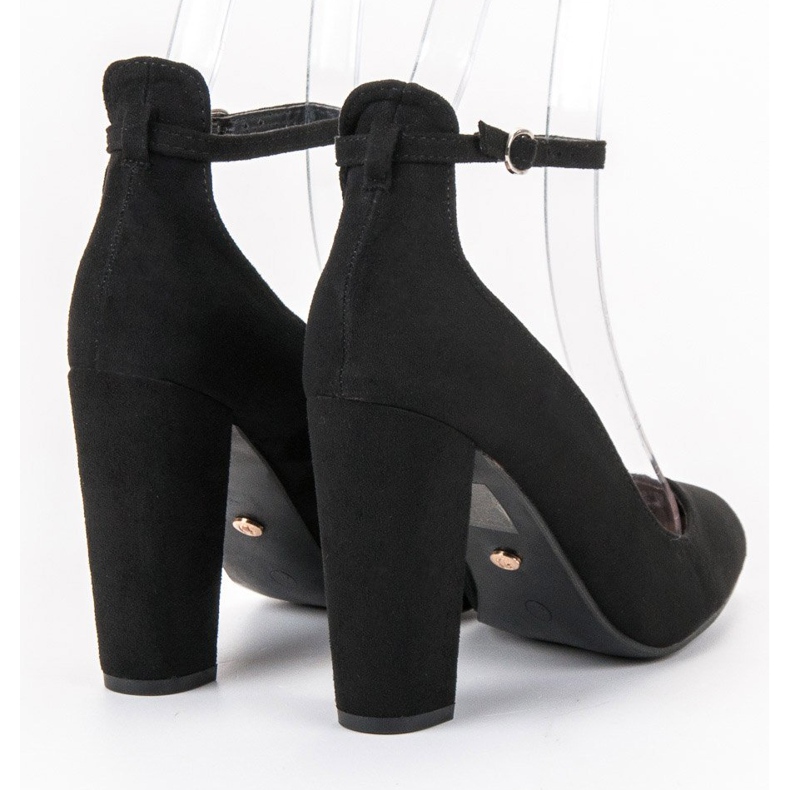 Ideal Shoes Décolleté allacciate con fibbia nero 2