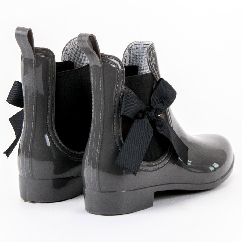 Kayla Galosce con fiocco nero grigio 1