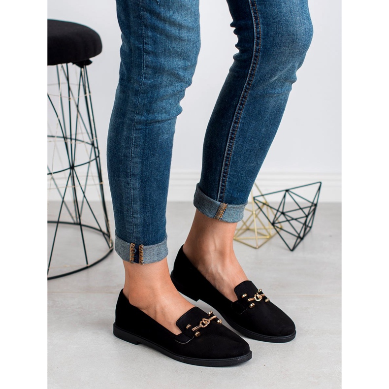 SHELOVET Signori in pelle scamosciata nero 1