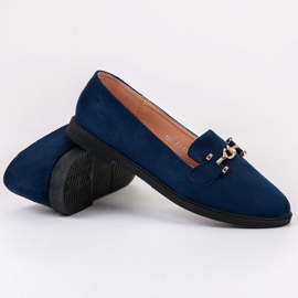 SHELOVET Signori in pelle scamosciata blu navy 1