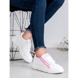 Jumex Scarpe sportive comode bianca rosa 1