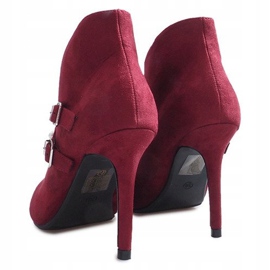 Stivali bordeaux su tacco alto Kaia rosso 1