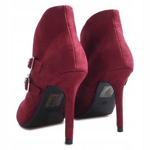 Stivali bordeaux su tacco alto Kaia rosso 1
