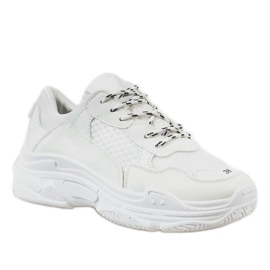Scarpe sportive bianche alla moda D1901-3 bianco 1