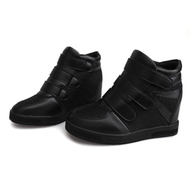 Sneakers con zeppa 7776 Nere nero 1