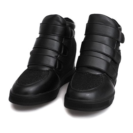 Sneakers con zeppa 7776 Nere nero 2