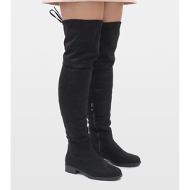 N/M Stivali imbottiti in camoscio nero 380-1 1