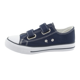 Atletico Sneakers blu navy con velcro bianca 2