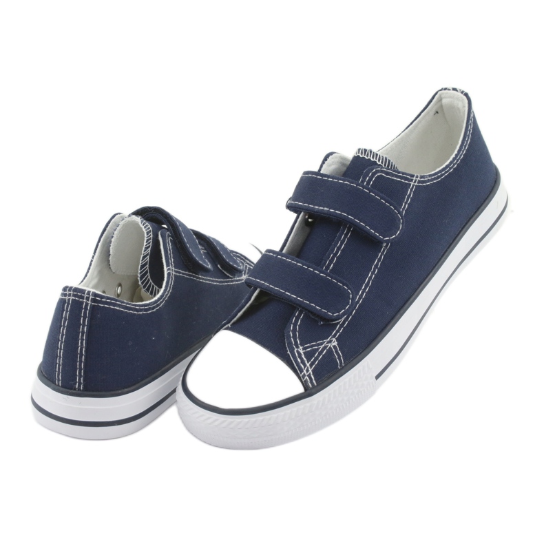 Atletico Sneakers blu navy con velcro bianca 4