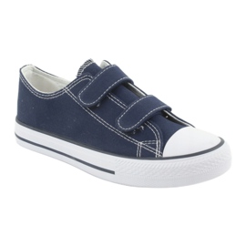 Atletico Sneakers blu navy con velcro bianco 1