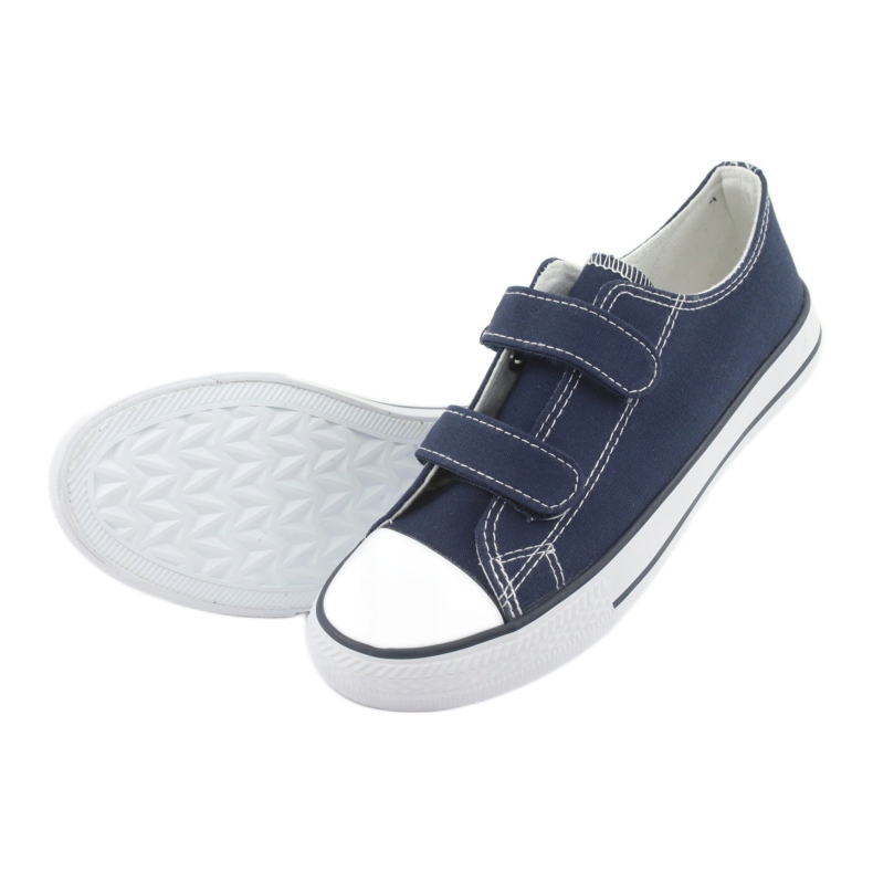 Atletico Sneakers blu navy con velcro bianco 5
