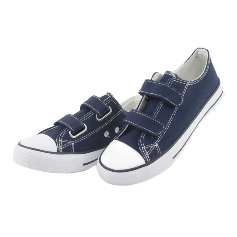 Atletico Sneakers blu navy con velcro bianca 3