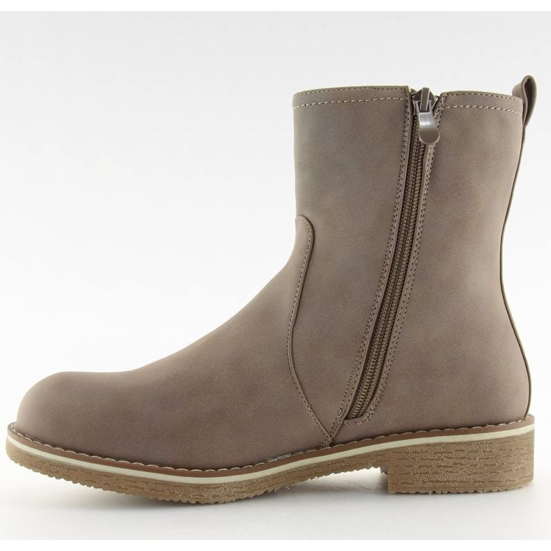 Scarpe basse con tacco piatto beige 0-253 Kaki 1