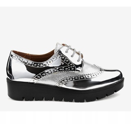 Scarpe stringate argento TL-60 grigio 2