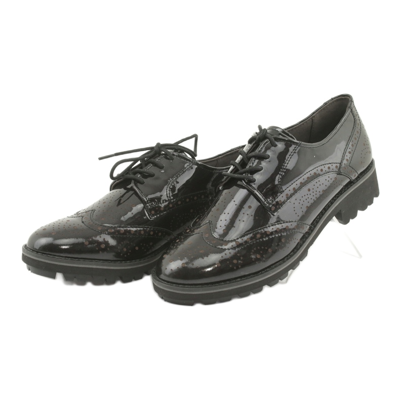 Scarpe stringate oxford Caprice 23701 nero multicolore 3