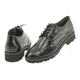 Scarpe stringate oxford Caprice 23701 nero multicolore 4