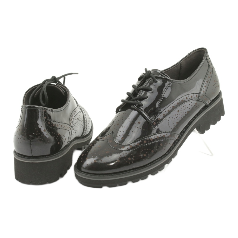 Scarpe stringate oxford Caprice 23701 nero multicolore 4