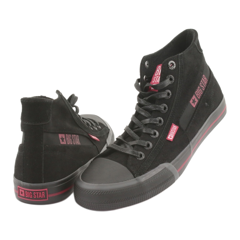 Sneaker nere maschili di Big Star 174084 nero 4