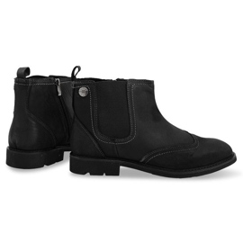 Stivali alti caldi allacciati 4682 neri nero 1