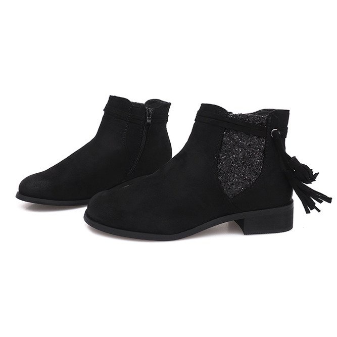 Stivaletti in pelle scamosciata Jodhpur W132 Nero 2