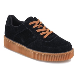 Creepers con lacci neri 7-K3568A nero 1