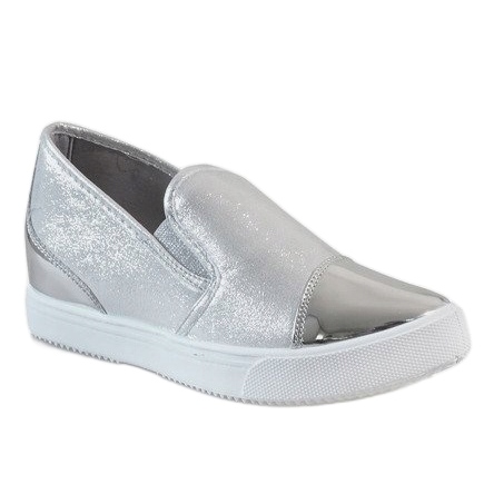 BM Sneakers con zeppa argento DD436-2 grigio 1