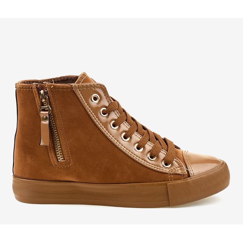 Sneakers alte cammello JX-95 marrone 2