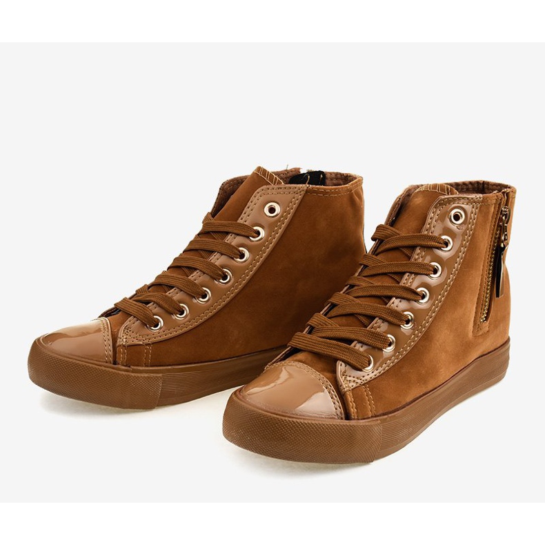 Sneakers alte cammello JX-95 marrone 1