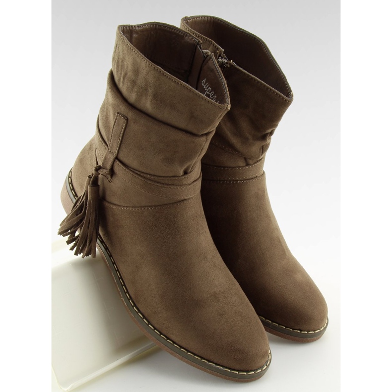 Stivali marroni da donna marrone 4169 Khaki multicolore 2