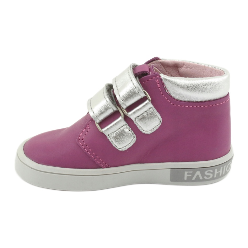 Stivaletti con velcro Mazurek rosa grigio 2