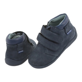 Ragazzi in pelle Mazurek ragazzi con blu navy in velcro 341 4