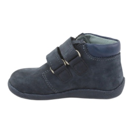 Ragazzi in pelle Mazurek ragazzi con blu navy in velcro 341 2