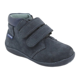 Ragazzi in pelle Mazurek ragazzi con blu navy in velcro 341 1