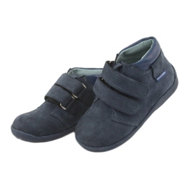 Ragazzi in pelle Mazurek ragazzi con blu navy in velcro 341 3