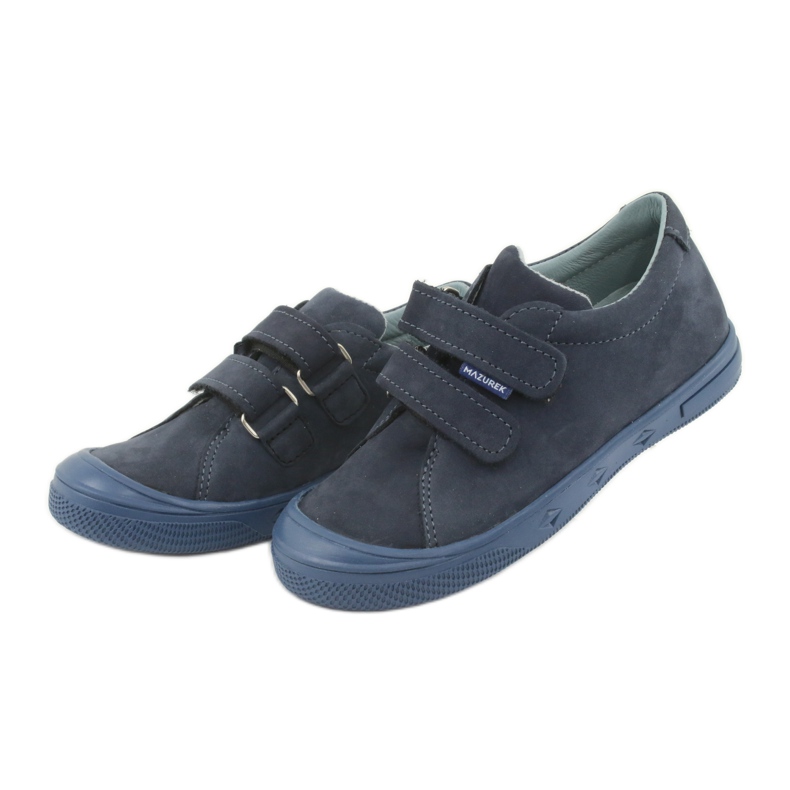Scarpe da bambino, velcro Mazurek 1267 blu navy 3