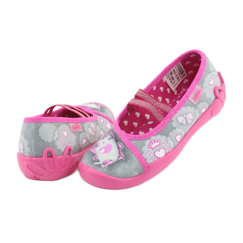 Scarpe per bambini Befado 116X248 rosa grigio 4